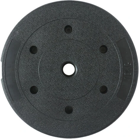 Set 2 Dischi Pesi Per Bilanciere Manubrio 20kg (10 Kg X 2) Plastificati /Cemento 4 Set 2 Dischi Pesi Per Bilanciere Manubrio 20kg (10 Kg X 2) Plastificati /Cemento - immagine 4