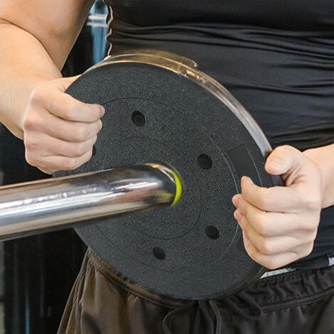 Set 2 Dischi Pesi Per Bilanciere Manubrio 20kg (10 Kg X 2) Plastificati /Cemento 5 Set 2 Dischi Pesi Per Bilanciere Manubrio 20kg (10 Kg X 2) Plastificati /Cemento - immagine 5