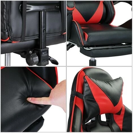 Sedia Poltrona Gaming Scrivania Ufficio Casa Reclinabile Girevol Con Poggiapiedi 2 Sedia Poltrona Gaming Scrivania Ufficio Casa Reclinabile Girevol Con Poggiapiedi - immagine 2