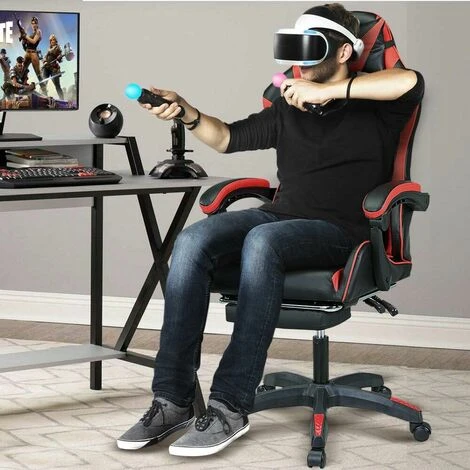 Sedia Poltrona Gaming Scrivania Ufficio Casa Reclinabile Girevol Con Poggiapiedi 5 Sedia Poltrona Gaming Scrivania Ufficio Casa Reclinabile Girevol Con Poggiapiedi - immagine 5