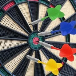 12 Freccette Con Punta Morbida, Freccette A Barra, Set Di Freccette Con Punta In Plastica, Attacca 100 Punte Di Ricambio Extra Nere -Armonia Casa 96227907 5