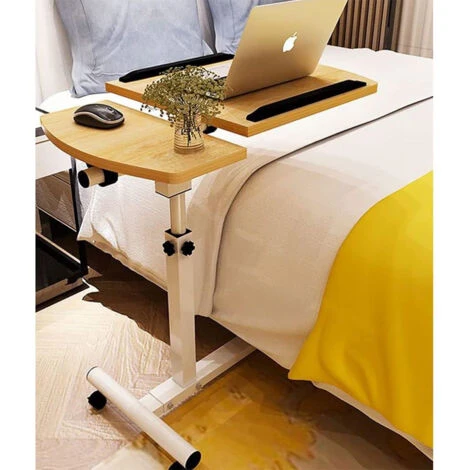 Tavolo Scrivania Porta Pc Computer Regolabile Tavolino Letto Divano Con Ruote 4 Tavolo Scrivania Porta Pc Computer Regolabile Tavolino Letto Divano Con Ruote - immagine 4