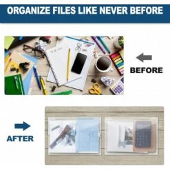 LITZEE 10 Cartelle Di File In Plastica A4, Cartella Di File A4, Cartelle Di File In Plastica Trasparente Con Bottone A Pressione Per Materiale Scolastico Per Ufficio Busta A4 Per Compiti -Armonia Casa 96298079 4