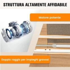 COSTWAY Scrivania Regolabile In Altezza Elettrica, Scrivania Con Ampio Piano, Foro Passacavi E Gancio, Postazione Di Lavoro Per Computer Da Ufficio E Casa, 140 X 70 X 72-116 Cm (Legno Chiaro) -Armonia Casa 96369232 4