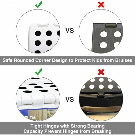 Sgabello Pieghevole E Portatile Per Bambini E Adulti, Piccolo Sgabello Pieghevole In Plastica, Antiscivolo Per Cucina, Bagno, Giardino, Camera Da Letto, 22 Cm, Bianco 3 Sgabello Pieghevole E Portatile Per Bambini E Adulti, Piccolo Sgabello Pieghevole In Plastica, Antiscivolo Per Cucina, Bagno, Giardino, Camera Da Letto, 22 Cm, Bianco - immagine 3