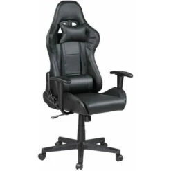 Sedia Poltrona Gaming Scrivania Ufficio Reclinabile 180 Gradi Girevole Nero