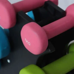 Set 6 Manubri Palestra Con Stand Appoggio 2x1kg+2x2kg+2x3kg Pesi Sport Fitness -Armonia Casa 97314834 4