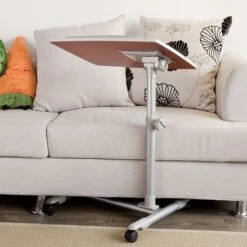 SoBuy Tavolino Con Rotelle Tavolino Letto Tavolino Regolabile Bianco Con Route Fbt07N2-W -Armonia Casa 9829390 3