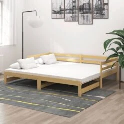 Nova Divano Letto Design Semplice Con Piano Estraibile 90x200cm Vari Colori Colore : Marrone