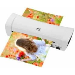 Plastificatrice, SL200 Macchina Per Laminazione A Caldo E A Freddo Due Rotoli Formato A4 Per Documenti Foto Foto Carta Di Credito Home School Office Forniture Elettroniche