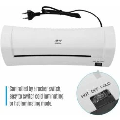 Plastificatrice, SL200 Macchina Per Laminazione A Caldo E A Freddo Due Rotoli Formato A4 Per Documenti Foto Foto Carta Di Credito Home School Office Forniture Elettroniche -Armonia Casa 98709484 4