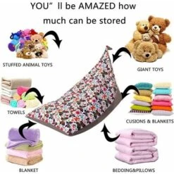 Beanbag In Peluche Per Bambini Beanbag A Forma Di Animale Per Bambini. Federa Per Cuscino Extra Large In Velluto Super Morbido Per Ragazzi E Adulti -Armonia Casa 98711839 3