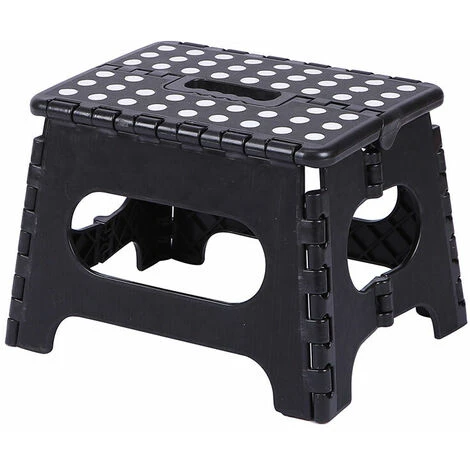 Sgabello Pieghevole - Altezza 9" Per Bambini E Adulti, Cucina, Giardino, Bagno (Nero) 1 Sgabello Pieghevole - Altezza 9" Per Bambini E Adulti, Cucina, Giardino, Bagno (Nero)