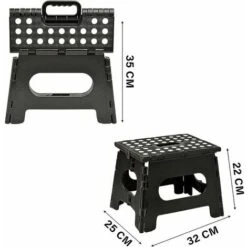 Sgabello Pieghevole - Altezza 9" Per Bambini E Adulti, Cucina, Giardino, Bagno (Nero) 8 Sgabello Pieghevole - Altezza 9" Per Bambini E Adulti, Cucina, Giardino, Bagno (Nero) -Armonia Casa 98713329 4