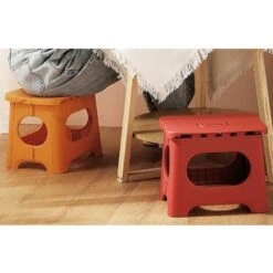 Train Maza Klapphocker Tragbarer Kindergartenstuhl Aus Kunststoff Für Erwachsene Kleine Bank Für Schulspiele (klein, Rot) -Armonia Casa 98713441 2