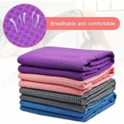 Asciugamano Per Tappetino Da Yoga, Asciugamano Pieghevole In Microfibra Assorbente Antiscivolo Con Borsa Da Viaggio -Armonia Casa 98715000 4