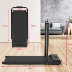 Tapis Roulant Pieghevole - Tapis Roulant Elettrico Bigzza - Regolabile In Velocità 1-10 Km/h - Con Bracciolo E Display LCD Nero -Armonia Casa 98925584 3