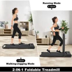 Bigzzia 2 In 1 Tapis Roulant Elettrico Pieghevole,Walking Pad 10 Km/h,Tappeto Corsa Extra Large 42CM,con Telecomando E Display LCD,Telaio Rinforzato And 220LB Max Weight For Home Office Exercise Nero 7 Bigzzia 2 In 1 Tapis Roulant Elettrico Pieghevole,Walking Pad 10 Km/h,Tappeto Corsa Extra Large 42CM,con Telecomando E Display LCD,Telaio Rinforzato And 220LB Max Weight For Home Office Exercise Nero -Armonia Casa 98925587 3