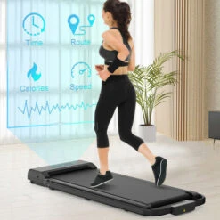 Bigzzia 2 In 1 Tapis Roulant Elettrico Pieghevole,Walking Pad 10 Km/h,Tappeto Corsa Extra Large 42CM,con Telecomando E Display LCD,Telaio Rinforzato And 220LB Max Weight For Home Office Exercise Nero 8 Bigzzia 2 In 1 Tapis Roulant Elettrico Pieghevole,Walking Pad 10 Km/h,Tappeto Corsa Extra Large 42CM,con Telecomando E Display LCD,Telaio Rinforzato And 220LB Max Weight For Home Office Exercise Nero -Armonia Casa 98925587 4