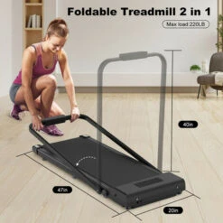 Bigzzia 2 In 1 Tapis Roulant Elettrico Pieghevole,Walking Pad 10 Km/h,Tappeto Corsa Extra Large 42CM,con Telecomando E Display LCD,Telaio Rinforzato And 220LB Max Weight For Home Office Exercise Nero 9 Bigzzia 2 In 1 Tapis Roulant Elettrico Pieghevole,Walking Pad 10 Km/h,Tappeto Corsa Extra Large 42CM,con Telecomando E Display LCD,Telaio Rinforzato And 220LB Max Weight For Home Office Exercise Nero -Armonia Casa 98925587 5