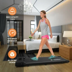 Bigzzia Tapis Roulant Elettrico Pieghevole,Walking Pad 10 Km/h,Tappeto Corsa Extra Large 42CM,con Telecomando E Display LCD,Telaio Rinforzato And 220LB Max Weight For Home Office Exercise - Nero 7 Bigzzia Tapis Roulant Elettrico Pieghevole,Walking Pad 10 Km/h,Tappeto Corsa Extra Large 42CM,con Telecomando E Display LCD,Telaio Rinforzato And 220LB Max Weight For Home Office Exercise - Nero -Armonia Casa 98925597 3