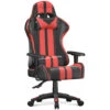 Bigzzia Sedia Da Gioco, Ergonomica, Per Computer, Con Cuscino Lombare E Poggiatesta Regolabile In Altezza, Per Adulti, Ragazze, Ragazzi, Versione Aggiornata (Nero E Rosso)