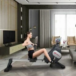 Appartamento Vogatore - Vogatore Magnetico Con Consolle LCD E Resistenza 16 Livelli Nero -Armonia Casa 98925604 5