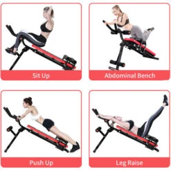 Bigzzia Banco Per Esercizi Addominali, Panca Pieghevole Per Allenamento Addominale, Attrezzatura Completa Per Esercizi Con Monitor LCD Per Gambe, Cosce, Glutei, Rodeo, Esercizio -Armonia Casa 98925612 5