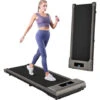 Bigzzia Tapis Roulant Elettrico Pieghevole,Walking Pad 10 Km/h,Tappeto Corsa Extra Large 42CM,con Telecomando E Display LCD,Telaio Rinforzato And 220LB Max Weight For Home Office Exercise - Grigio