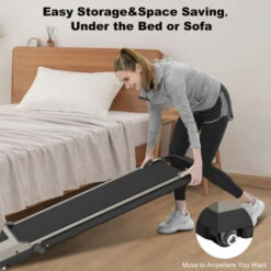 Bigzzia 2 In 1 Tapis Roulant Elettrico Pieghevole,Walking Pad 10 Km/h,Tappeto Corsa Extra Large 42CM,con Telecomando E Display LCD,Telaio Rinforzato And 220LB Max Weight For Home Office Exercise Grigi 9 Bigzzia 2 In 1 Tapis Roulant Elettrico Pieghevole,Walking Pad 10 Km/h,Tappeto Corsa Extra Large 42CM,con Telecomando E Display LCD,Telaio Rinforzato And 220LB Max Weight For Home Office Exercise Grigi -Armonia Casa 98925627 5