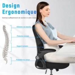 Naspaluro Sedia Ufficio Bracciolo Regolabile, Poltrona Ergonomica In Rete Traspirante Con Supporto Lombare, Schienale Reclinabile E Altezza Regolabile, Rotelle Girevoli A 360°, Nero 7 Naspaluro Sedia Ufficio Bracciolo Regolabile, Poltrona Ergonomica In Rete Traspirante Con Supporto Lombare, Schienale Reclinabile E Altezza Regolabile, Rotelle Girevoli A 360°, Nero -Armonia Casa 98925634 3