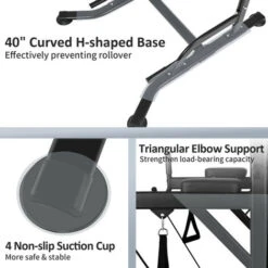 Barra Di Traino Regolabile Pullup - Bigzza - Stazione Di Sollevamento Pesi Push Up - Power Tower Family Barra Di Sollevamento Pesi, 150kg -Armonia Casa 98925636 4