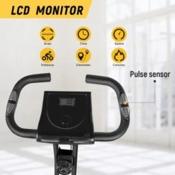 Bicicletta Sportiva Pieghevole - Resistenza Regolabile - Allenamento Palestra - Nero -Armonia Casa 98925642 3