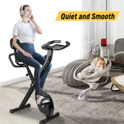 Bicicletta Sportiva Pieghevole - Resistenza Regolabile - Allenamento Palestra - Nero -Armonia Casa 98925642 5