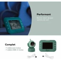 Babymoov Babyphone Video Yoo Master - Camera Motorizzata Con Vista A 360 ° - Tecnologia Del Sonno - Visione Notturna -Armonia Casa 99460051 5