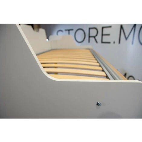 SMART120 - Letto A Castello Con Letto Inferiore 1piazza E Mezza Con Scaletta Contenitore Indipendente - Bianco E Verde Petrolio 4 SMART120 - Letto A Castello Con Letto Inferiore 1piazza E Mezza Con Scaletta Contenitore Indipendente - Bianco E Verde Petrolio - immagine 4