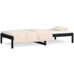 Letto Singolo Moderno Struttura Letto Dormeuse Nera 90x200 Cm In Legno Massello Di Pino ITD38493 8 Letto Singolo Moderno Struttura Letto Dormeuse Nera 90x200 Cm In Legno Massello Di Pino ITD38493 -Armonia Casa 99873193 4