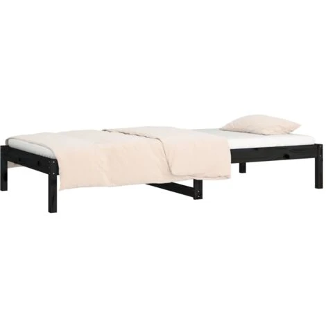 Letto Singolo Moderno Struttura Letto Dormeuse Nera 90x200 Cm In Legno Massello Di Pino ITD38493 5 Letto Singolo Moderno Struttura Letto Dormeuse Nera 90x200 Cm In Legno Massello Di Pino ITD38493 - immagine 5