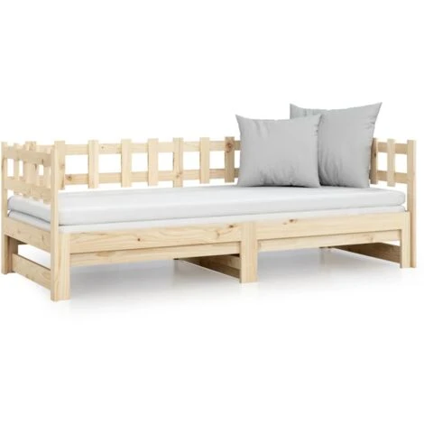 Letto Matrimoniale Moderno Struttura Letto Dormeuse Estraibile 2x(80x200) Cm In Legno Massello Di Pino ITD25401 4 Letto Matrimoniale Moderno Struttura Letto Dormeuse Estraibile 2x(80x200) Cm In Legno Massello Di Pino ITD25401 - immagine 4