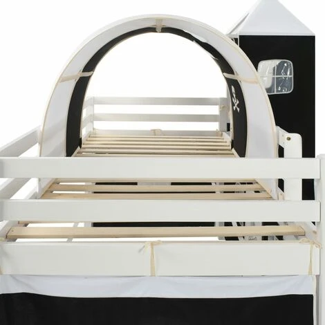 Letto Matrimoniale Moderno Letto A Castello Struttura Letto Per Bambini Scivolo E Scala In Pino 97x208cm ITD11793 3 Letto Matrimoniale Moderno Letto A Castello Struttura Letto Per Bambini Scivolo E Scala In Pino 97x208cm ITD11793 - immagine 3