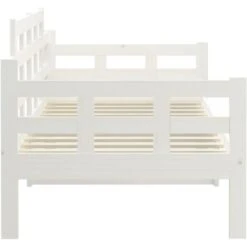 Letto Singolo Moderno Struttura Letto Dormeuse In Legno Massello Di Pino Bianco 80x200 Cm ITD33082 -Armonia Casa 99882757 5