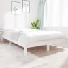 Letto Matrimoniale Moderno Struttura Letto Giroletto Bianco 160x200 Cm In Legno Massello Di Pino ITD88578
