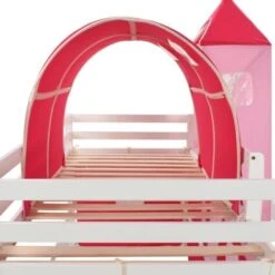 Letto Matrimoniale Moderno Letto A Castello Struttura Letto Per Bambini Scivolo E Scala In Pino 208x230 Cm ITD71024 -Armonia Casa 99887592 3