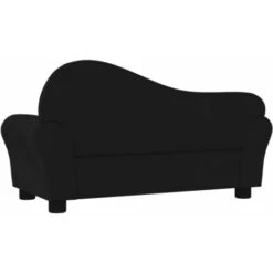 Divano Per Bambini Divano Fisso Sofa Da Soggiorno Nero In Velluto ITD89059 -Armonia Casa 99899438 3