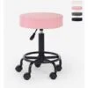 Sgabello Girevole Estetista Ergonomico Regolabile Imbottito Senzu Colore: Rosa