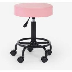Sgabello Girevole Estetista Ergonomico Regolabile Imbottito Senzu Colore: Rosa 7 Sgabello Girevole Estetista Ergonomico Regolabile Imbottito Senzu Colore: Rosa -Armonia Casa 99956226 3
