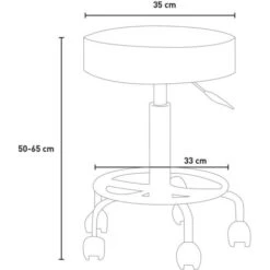 Sgabello Girevole Estetista Ergonomico Regolabile Imbottito Senzu Colore: Rosa 9 Sgabello Girevole Estetista Ergonomico Regolabile Imbottito Senzu Colore: Rosa -Armonia Casa 99956226 5